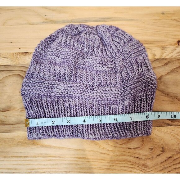 HANDMADE Rib Knit Purple Gradient Beanie Toboggan Cap Hat Unisex Women's Men's - Picture 8 of 10